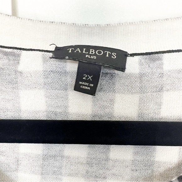 Talbots Gingham Cardigan Sweater Set - Picture 9 of 10